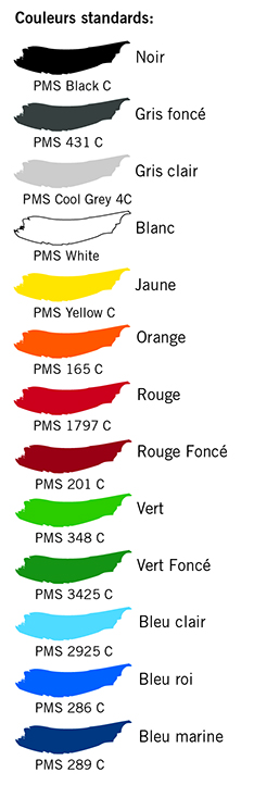 Standard colour heatseal badges